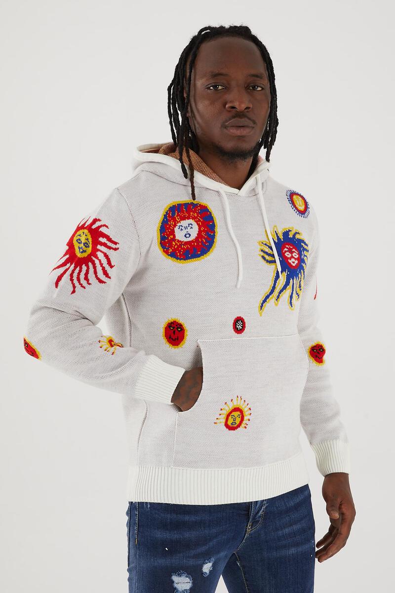Men's Pullover Hoodie-White