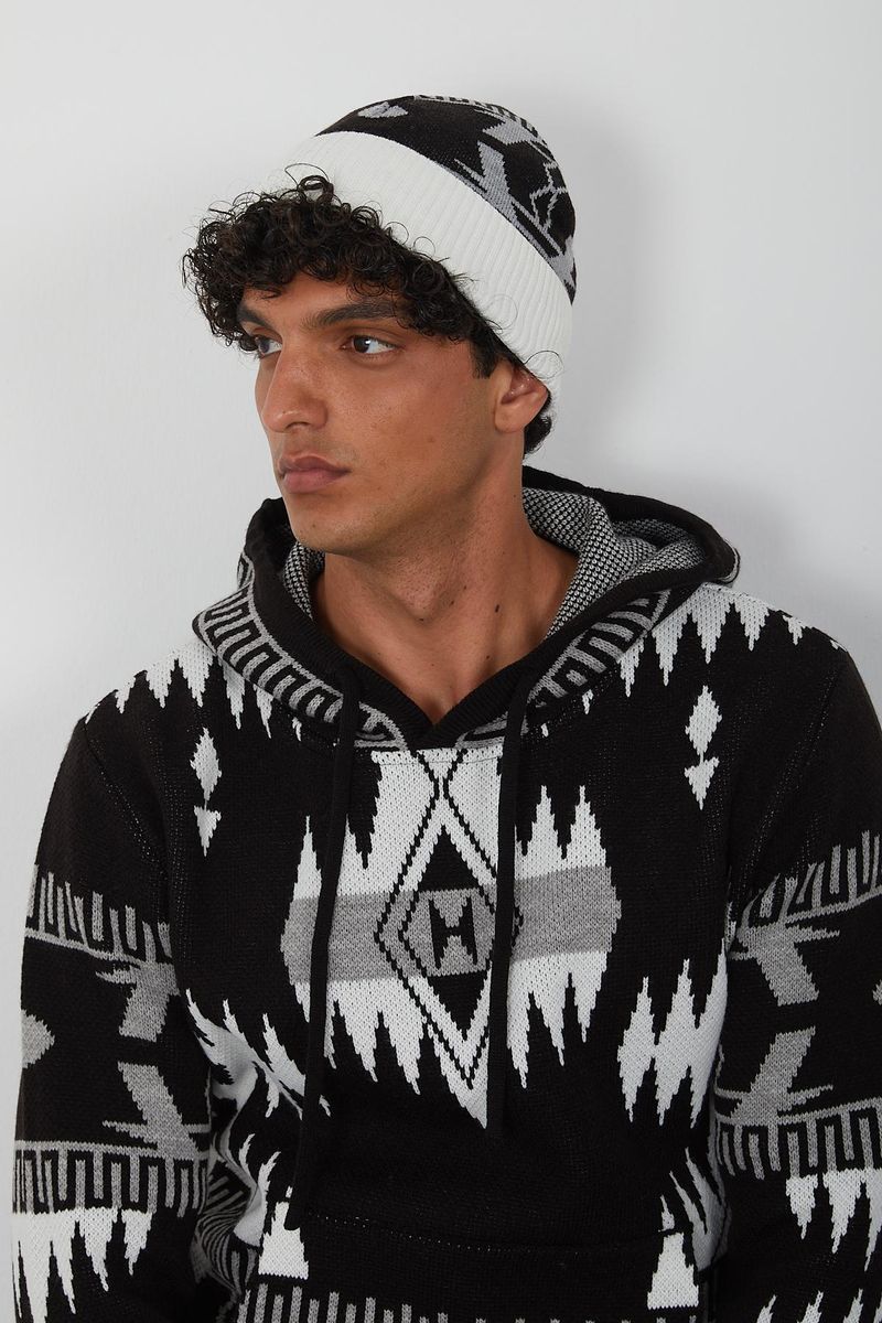 Men's Pullover Hoodie-Black