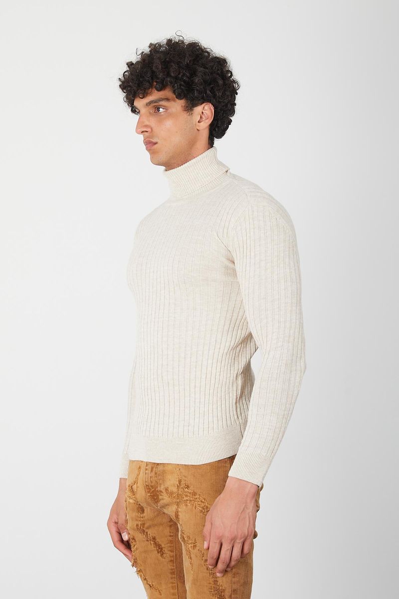 Men's Turtleneck- Sand