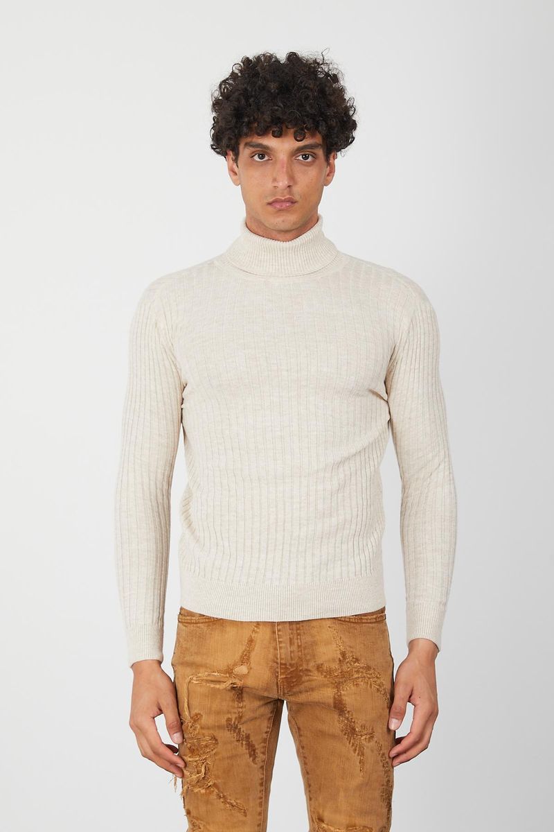 Men's Turtleneck- Sand