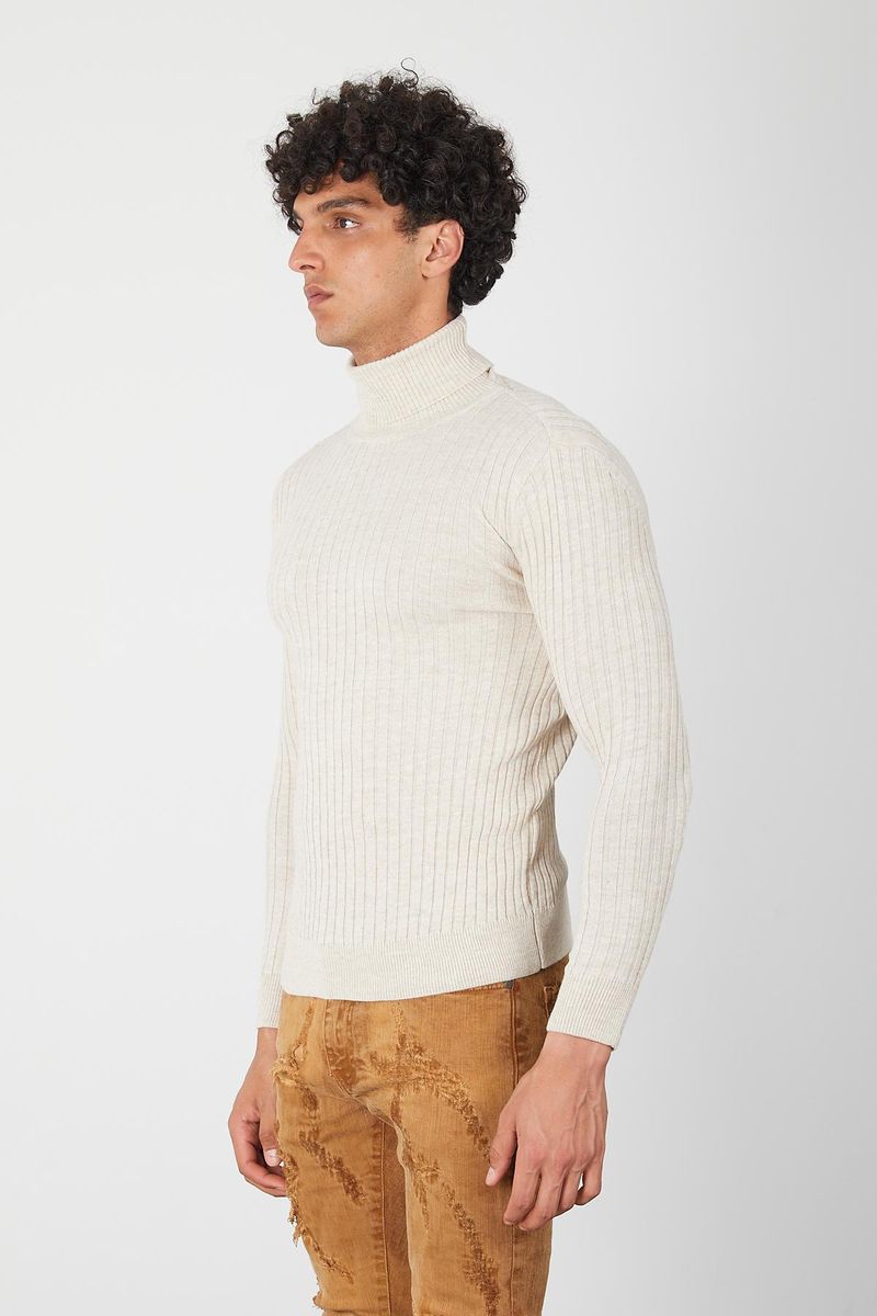 Men's Turtleneck- Sand