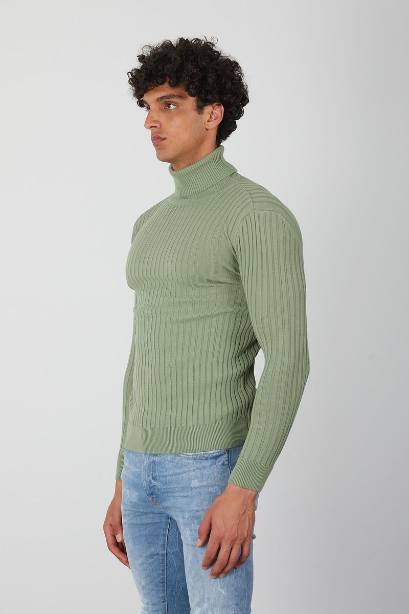 Men's Turtleneck- Moss Green