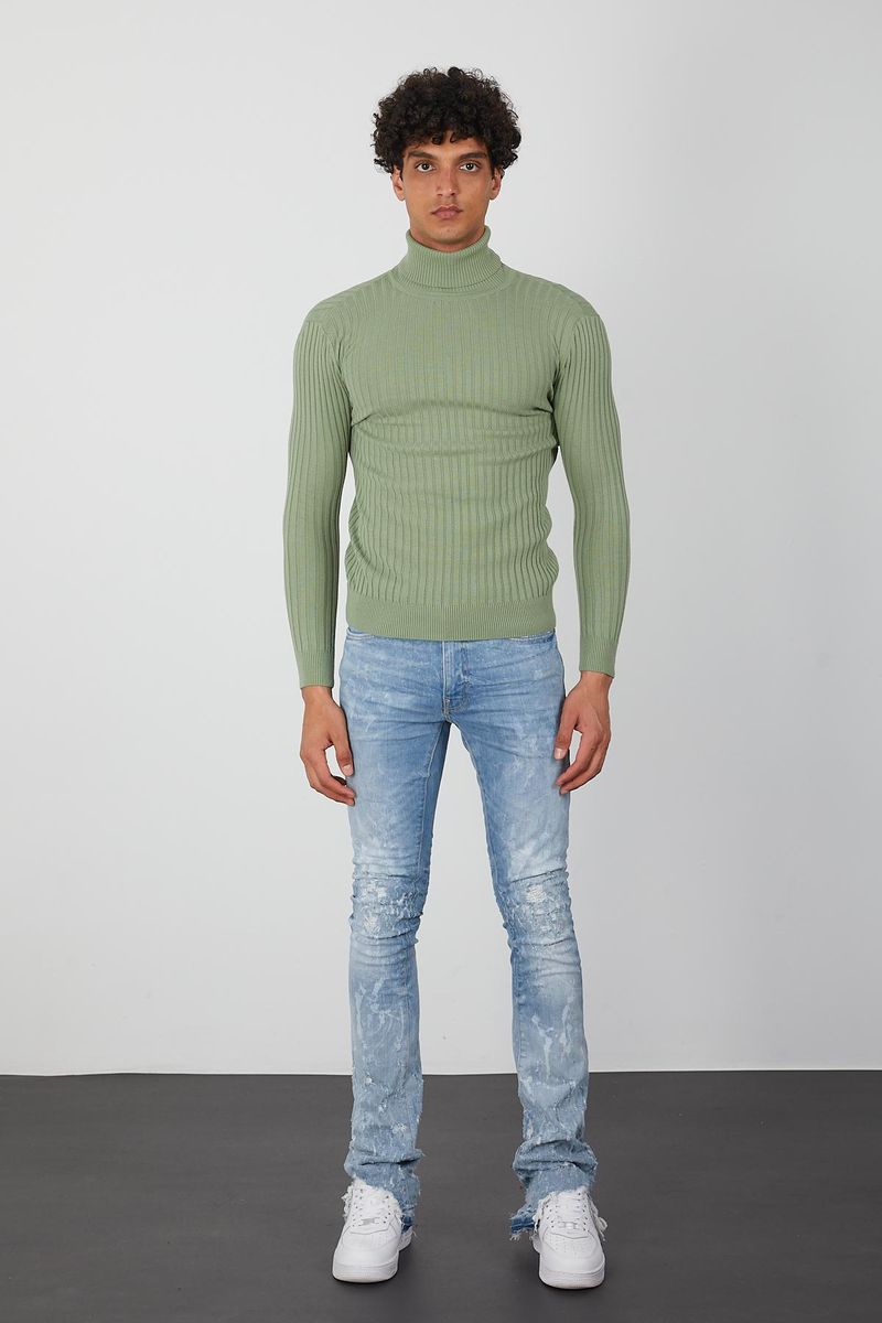 Men's Turtleneck- Moss Green
