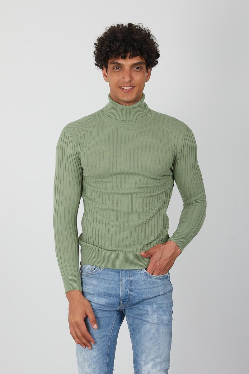 Men's Turtleneck- Moss Green