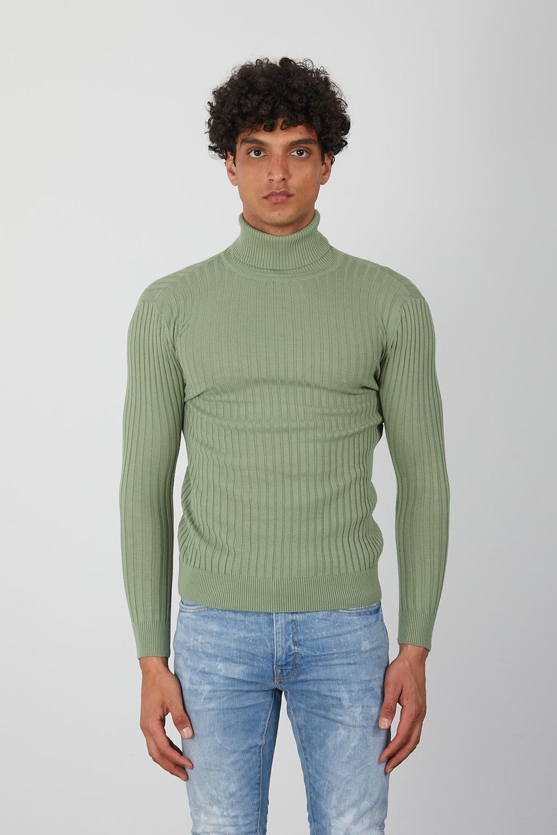 Men's Turtleneck- Moss Green