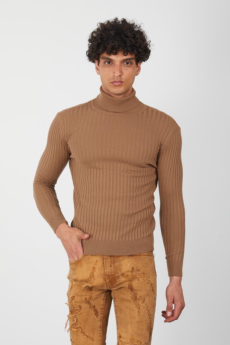 Men's Turtleneck- Tobacco