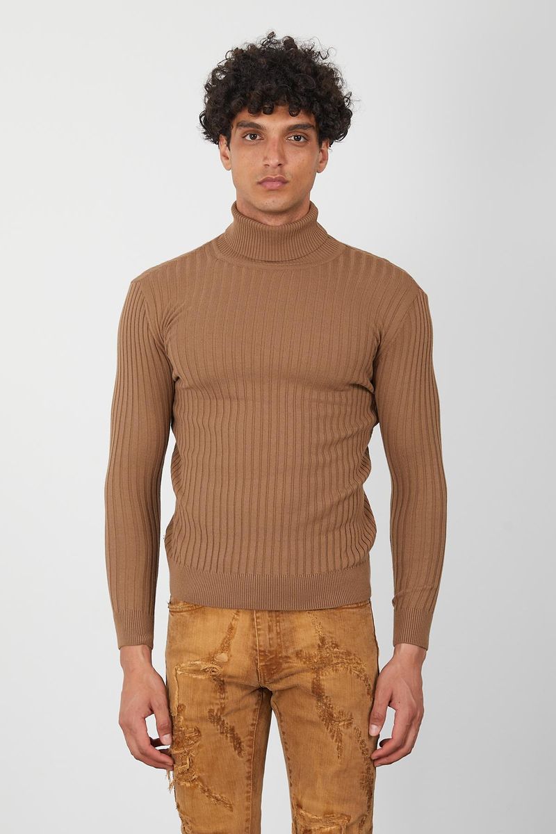 Men's Turtleneck- Tobacco