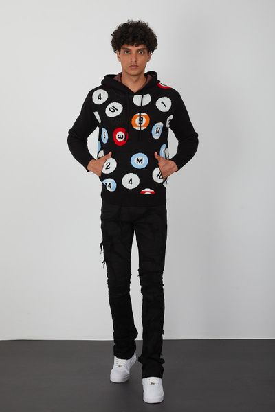 Eight Ball Pullover Sweater Hoodie