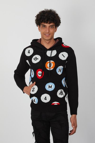 Eight Ball Pullover Sweater Hoodie