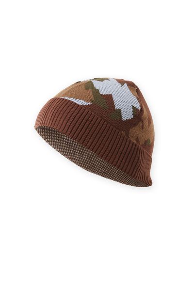Abstract Camo Beanie | Modern Camouflage Knit Hat