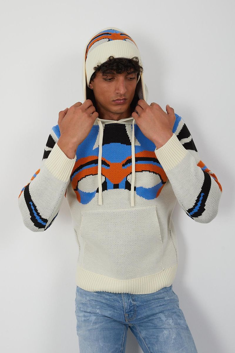 Men's Pullover Hoodie-Ivory