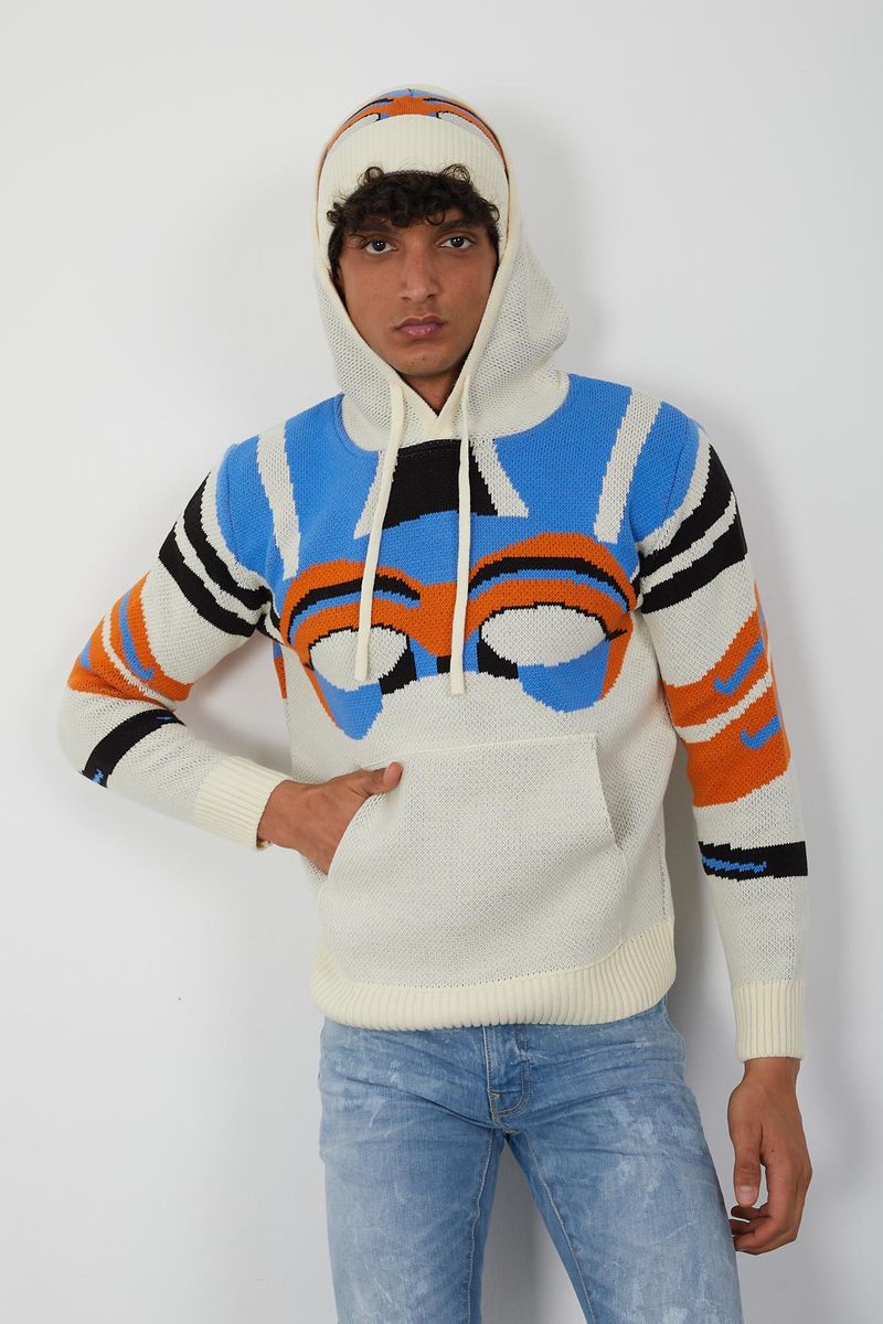 Men's Pullover Hoodie-Ivory