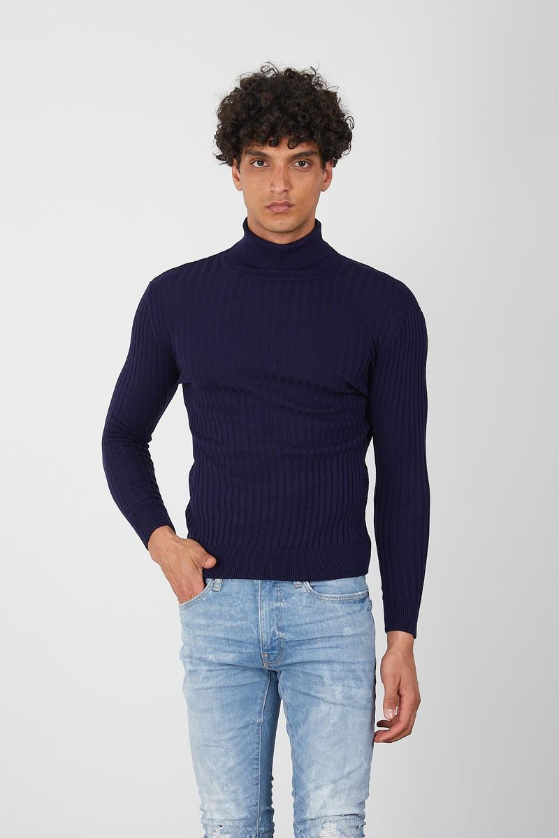 Men's Turtleneck- Navy