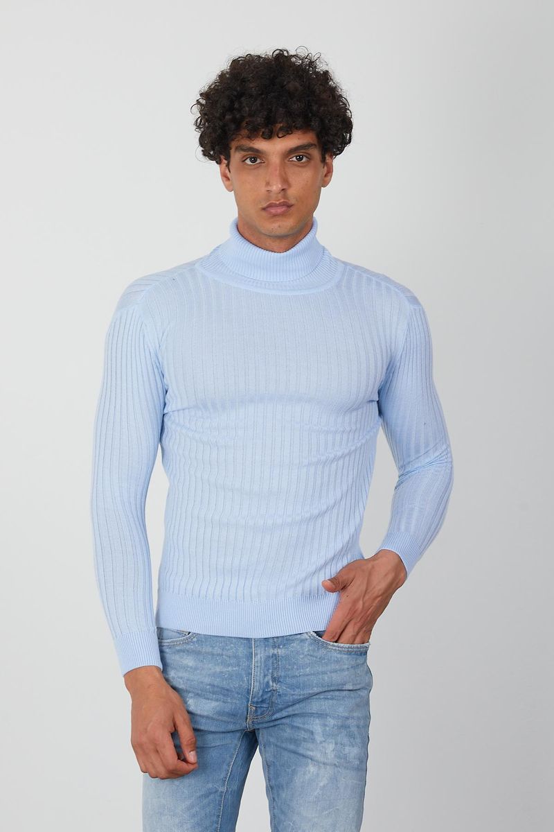 Men's Turtleneck- Sky