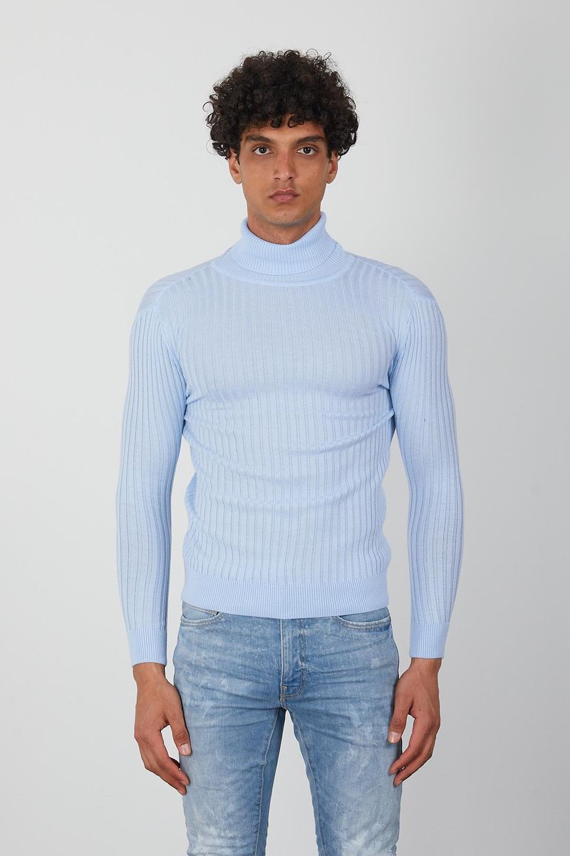 Men's Turtleneck- Sky