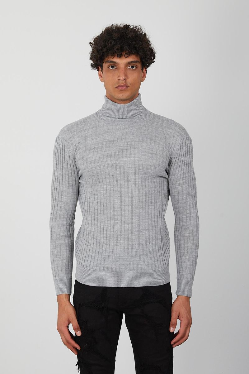 Men's Turtleneck- Grey