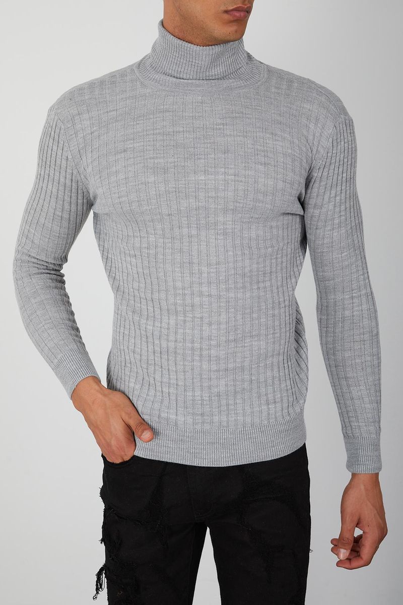 Men's Turtleneck- Grey