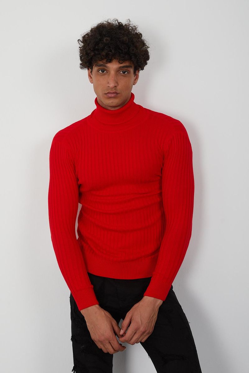 Men's Turtleneck- Red