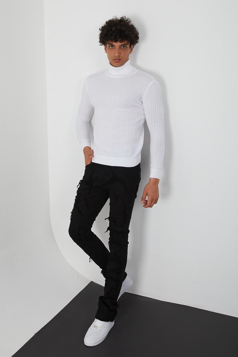 Men's Turtleneck- White