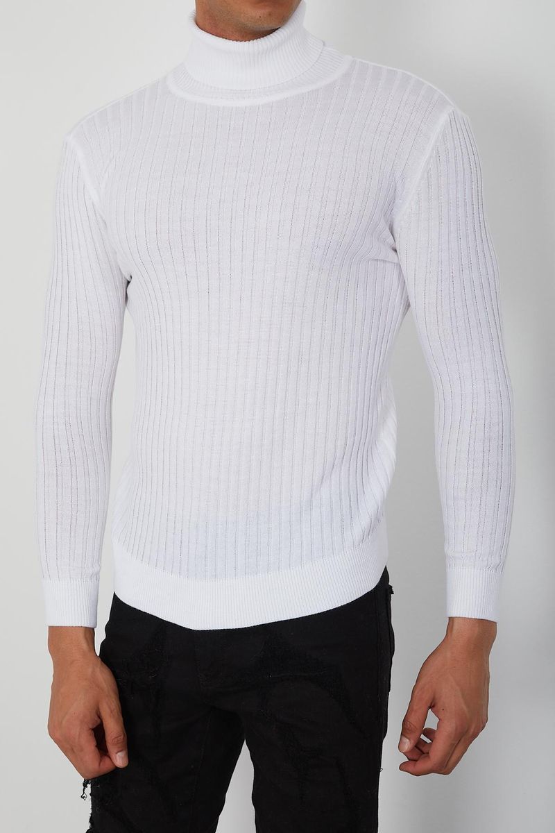 Men's Turtleneck- White