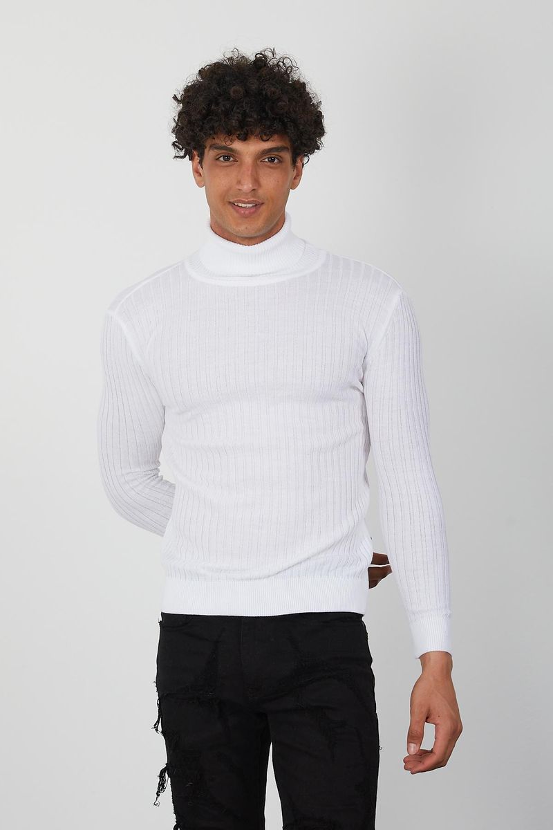 Men's Turtleneck- White