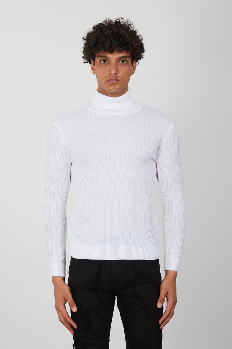 Men's Turtleneck- White