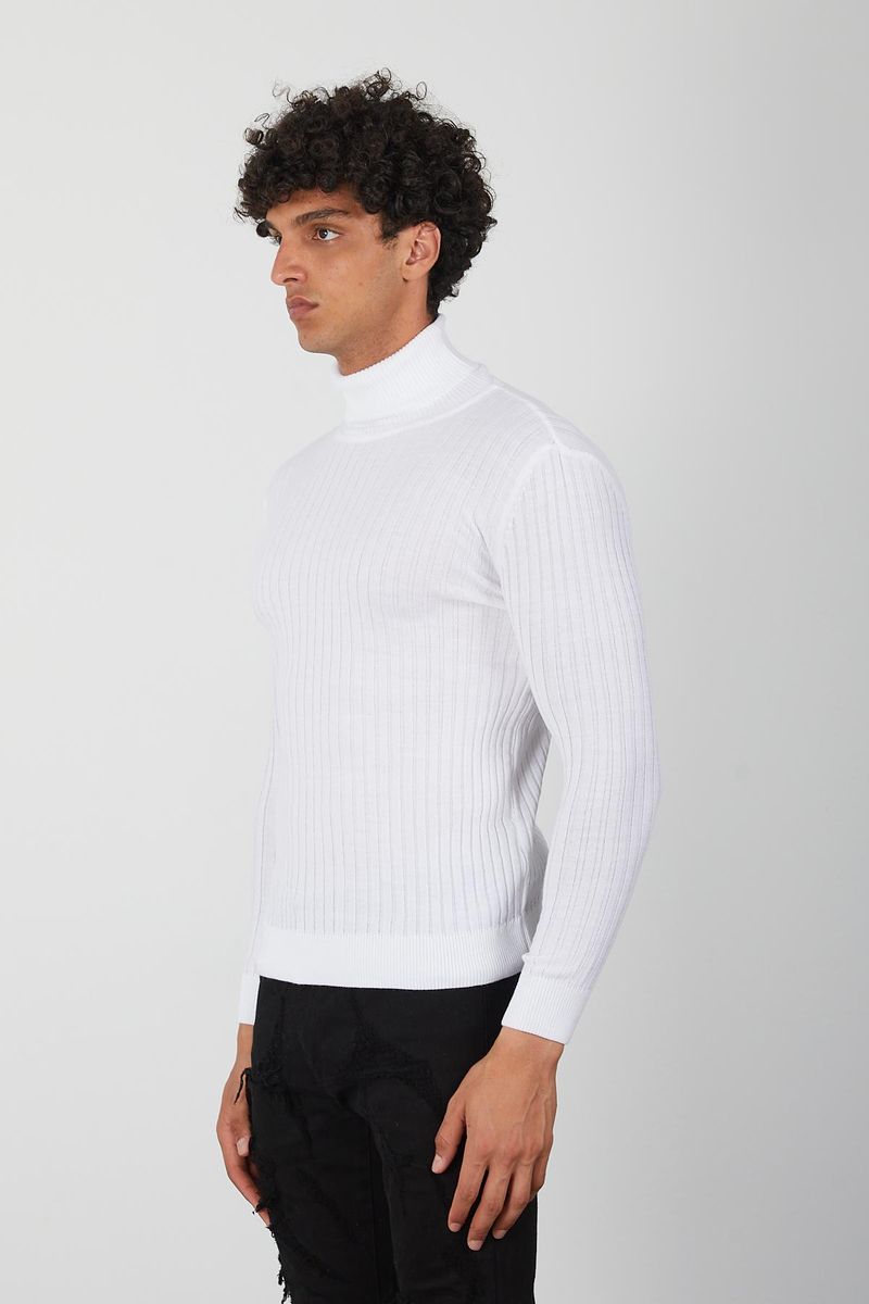 Men's Turtleneck- White