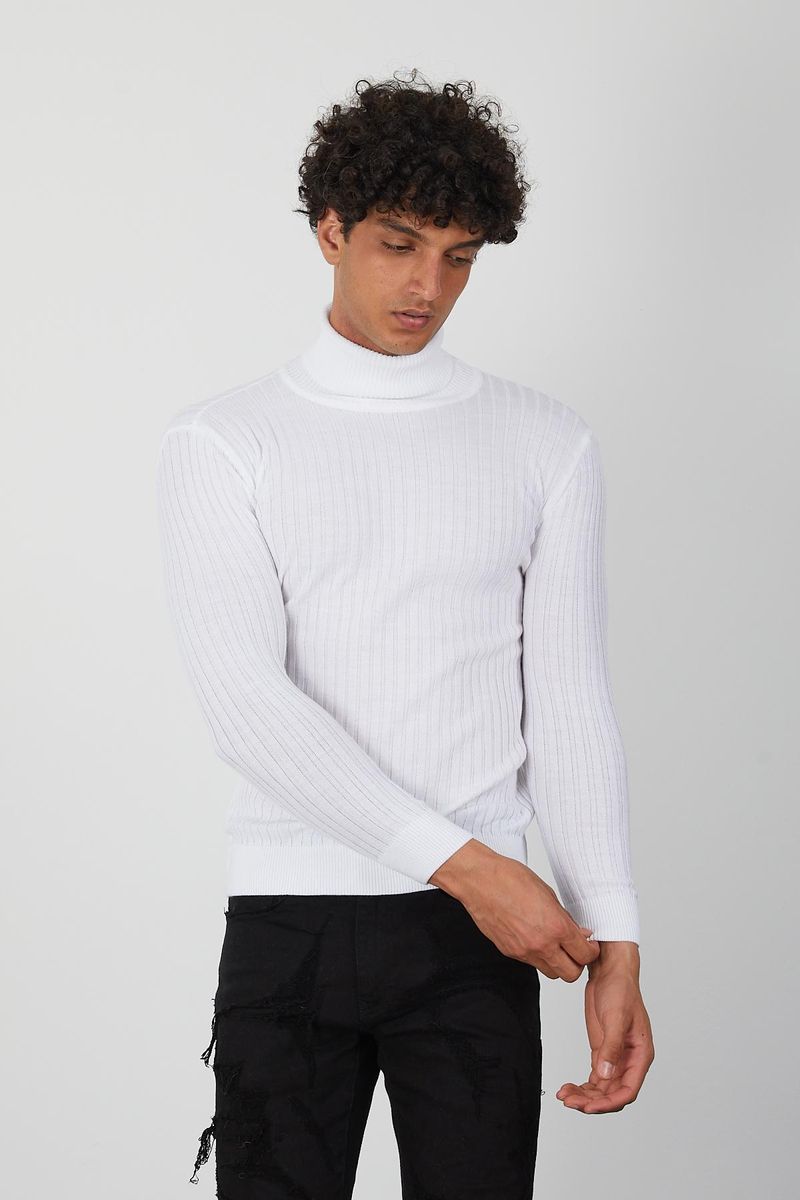 Men's Turtleneck- White