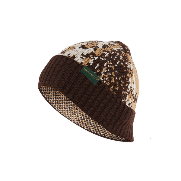 Chocolate Beige Beanie Hat