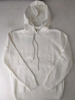 Luxury White Sweater hoodie with Crystal Strings