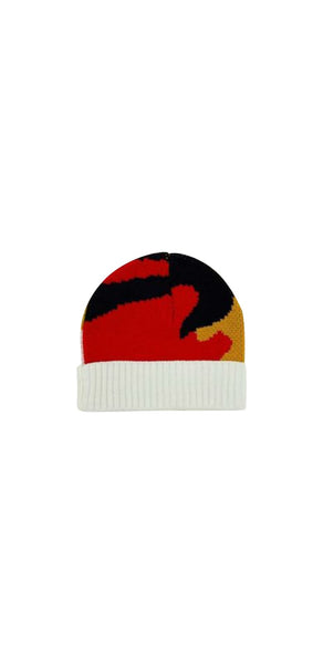red black and yellow beanie hat 